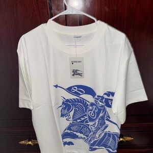 Burberry white EKD cotton t shirt